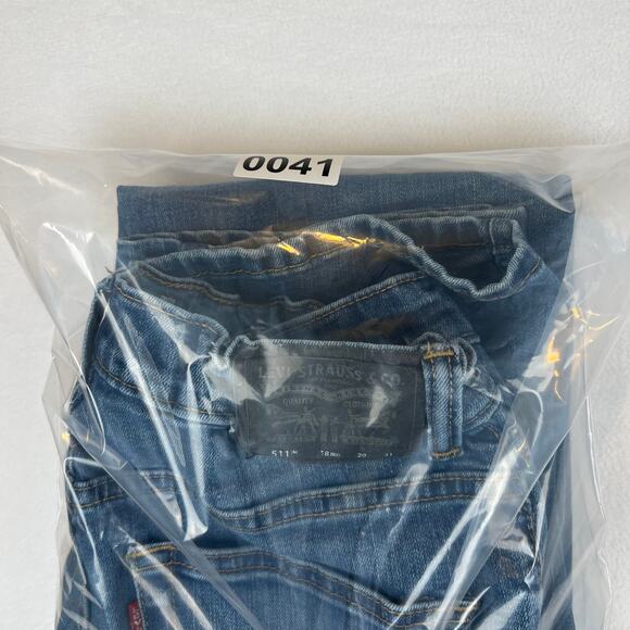 Levis 511 Jeans Boys 29x31 18 Blue Slim Straight‎ Dark Wash Stretch Denim - Picture 7 of 7